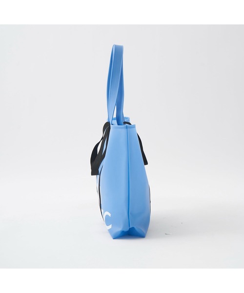 Ocean Pacific（オーシャンパシフィック）の「Ocean Pacific/オーシャンパシフィック ブランド ロゴ メッシュ素材 ポーチ付 シリコン風 トートバッグ バッグ（トートバッグ・メンズ・ブラック/ピンク・FREE）」の3枚目の写真