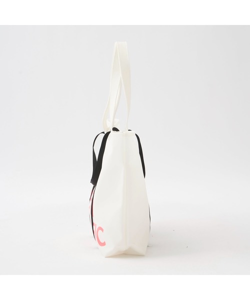 Ocean Pacific（オーシャンパシフィック）の「Ocean Pacific/オーシャンパシフィック ブランド ロゴ メッシュ素材 ポーチ付 シリコン風 トートバッグ バッグ（トートバッグ・メンズ・ブラック/ピンク・FREE）」の9枚目の写真