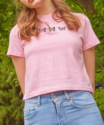 LETTER FROM MOON（レターフロムムーン）の「WEB限定 LFM-Triple Butterfly  Short Sleeve T-shirts/バタフライTシャツ（Tシャツ/カットソー）」