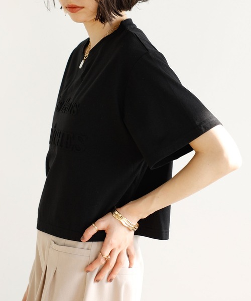 GeeRA（ジーラ）の「エンボスロゴショートTシャツ（Tシャツ/カットソー・レディース・ブラック/オフホワイト・LARGE/MEDIUM）」の11枚目の写真