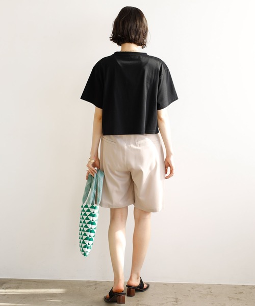 GeeRA（ジーラ）の「エンボスロゴショートTシャツ（Tシャツ/カットソー・レディース・ブラック/オフホワイト・LARGE/MEDIUM）」の14枚目の写真