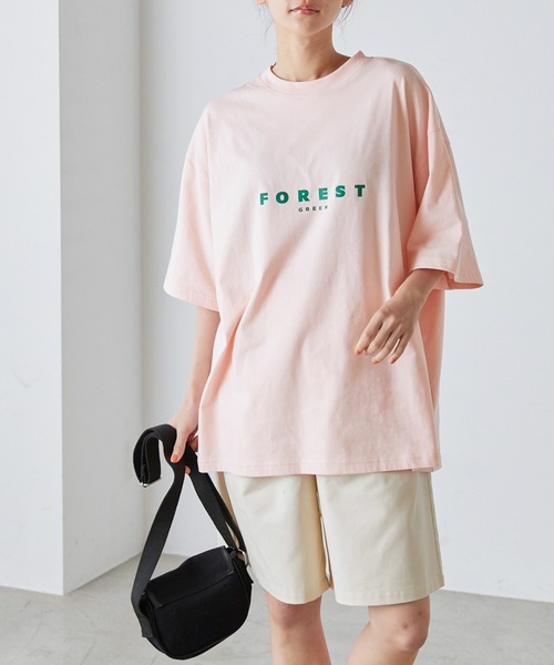 forksy.（フォルクシー）の「【forksy.】シンプルロゴTシャツ（Tシャツ/カットソー・レディース・オフホワイト/ブラック/ピンク/イエロー/サックスブルー/ライトピンク・FREE）」の5枚目の写真