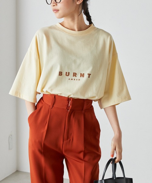 forksy.（フォルクシー）の「【forksy.】シンプルロゴTシャツ（Tシャツ/カットソー・レディース・オフホワイト/ブラック/ピンク/イエロー/サックスブルー/ライトピンク・FREE）」の4枚目の写真