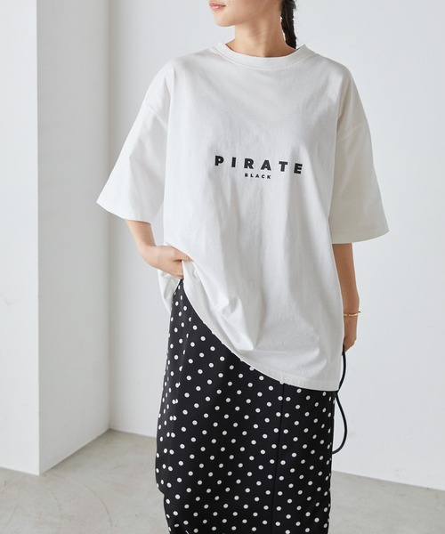 forksy.（フォルクシー）の「【forksy.】シンプルロゴTシャツ（Tシャツ/カットソー・レディース・オフホワイト/ブラック/ピンク/イエロー/サックスブルー/ライトピンク・FREE）」の21枚目の写真