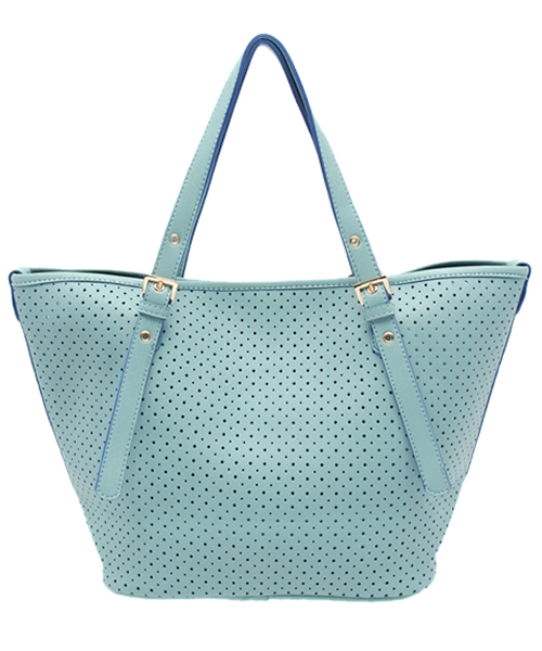 OUTLET（アウトレット）の「【Ciaopanic】パンチング2WAYトート（トートバッグ・レディース・ライトグリーン/イエロー・0）」の4枚目の写真