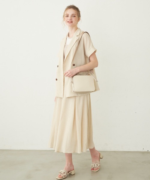 idem（イデム）の「【ZOZOTOWN限定】 crepe summer jacket/ハーフスリーブジャケット（セットアップ・レディース・アイボリー/ピンク/ネイビー・FREE）」の17枚目の写真