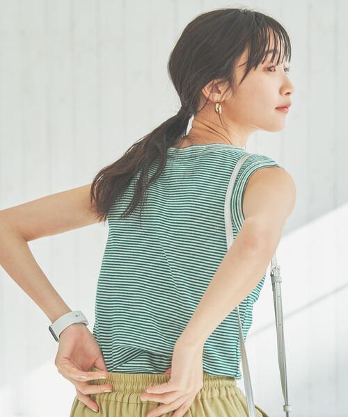 coen(コーエン)の「タックフライスボーダータンクトップ(タンクトップ・レディース・ブラック/ケリー/グレー・L/M)」の19枚目の写真