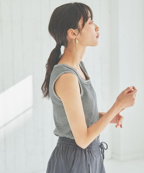 coen(コーエン)の「タックフライスボーダータンクトップ(タンクトップ・レディース・ブラック/ケリー/グレー・L/M)」の21枚目の写真