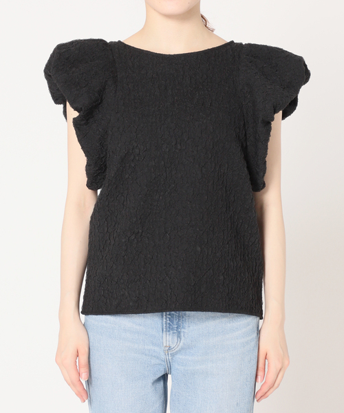 Spick & Span(スピックアンドスパン)の「オーガンジージャガードプルオーバー(Tシャツ/カットソー・レディース・アイボリー/ブラック・FREE)」の20枚目の写真