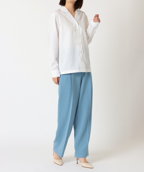 TOKYO SHIRTS(トウキョウシャツ)の「形態安定ノーアイロン オープンカラー 長袖ビジネスワイシャツ(ビジネスシャツ・レディース・ホワイト・XL/M/LL/L/S)」の10枚目の写真