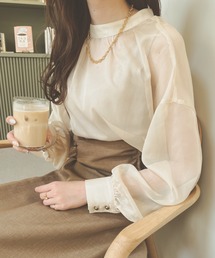 Ambre Neige（アンブルネージュ）の「2WAYシアーブラウス／【WEB/EC限定商品】（シャツ/ブラウス・レディース）」