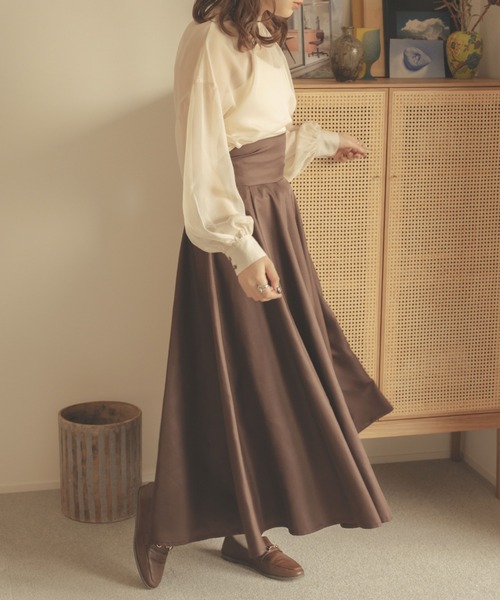 Ambre Neige（アンブルネージュ）の「2WAYシアーブラウス／【WEB/EC限定商品】（シャツ/ブラウス・レディース・ブラック/アイボリー/ピンク/モカ/ベージュ・FREE）」の19枚目の写真