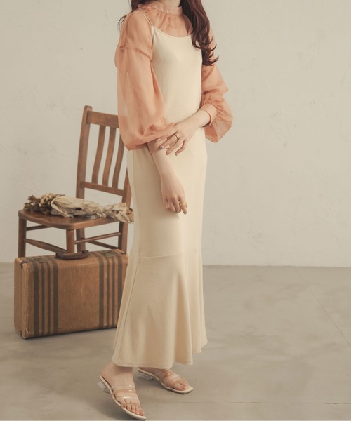 Ambre Neige（アンブルネージュ）の「2WAYシアーブラウス／【WEB/EC限定商品】（シャツ/ブラウス・レディース・ブラック/アイボリー/ピンク/モカ/ベージュ・FREE）」の8枚目の写真