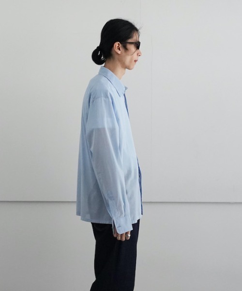 KAIKO（カイコー）の「KAIKO TRANSPARENT SHIRTS LS（シャツ/ブラウス・メンズ・ライトブルー/オフホワイト/グリーン/ライトパープル/オレンジ・1/2/3）」の11枚目の写真