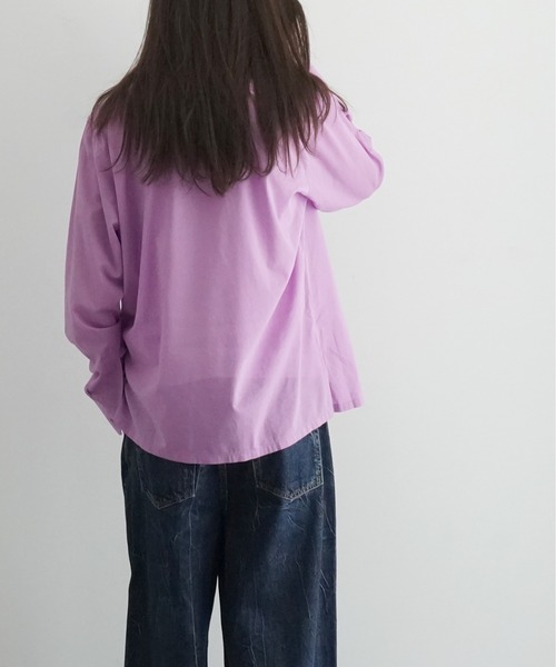 KAIKO（カイコー）の「KAIKO TRANSPARENT SHIRTS LS（シャツ/ブラウス・メンズ・ライトブルー/オフホワイト/グリーン/ライトパープル/オレンジ・1/2/3）」の19枚目の写真
