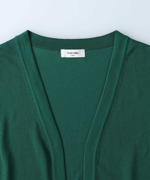 Right-on（ライトオン）の「【PLUS ONE】サラサラ７分袖カーディガン（カーディガン/ボレロ・メンズ・ブラック/ベージュ/グリーン・M/L/XL）」の7枚目の写真