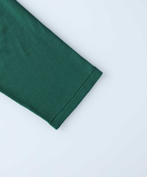 Right-on（ライトオン）の「【PLUS ONE】サラサラ７分袖カーディガン（カーディガン/ボレロ・メンズ・ブラック/ベージュ/グリーン・M/L/XL）」の8枚目の写真