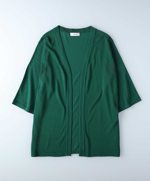 Right-on（ライトオン）の「【PLUS ONE】サラサラ７分袖カーディガン（カーディガン/ボレロ・メンズ・ブラック/ベージュ/グリーン・M/L/XL）」の6枚目の写真