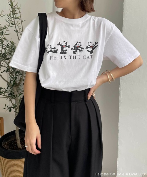 GOOD ROCK SPEED(グッドロックスピード)の「〈GOOD ROCK SPEED〉FELIX Tシャツ(Tシャツ/カットソー・レディース・ライトグレー/ホワイト・FREE)」の12枚目の写真