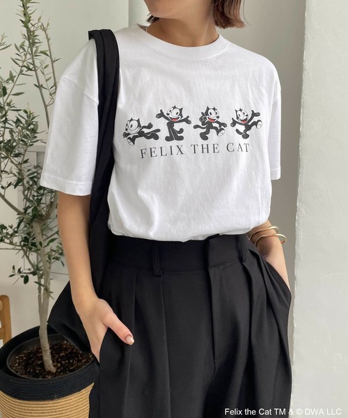 GOOD ROCK SPEED(グッドロックスピード)の「〈GOOD ROCK SPEED〉FELIX Tシャツ(Tシャツ/カットソー・レディース・ライトグレー/ホワイト・FREE)」の13枚目の写真