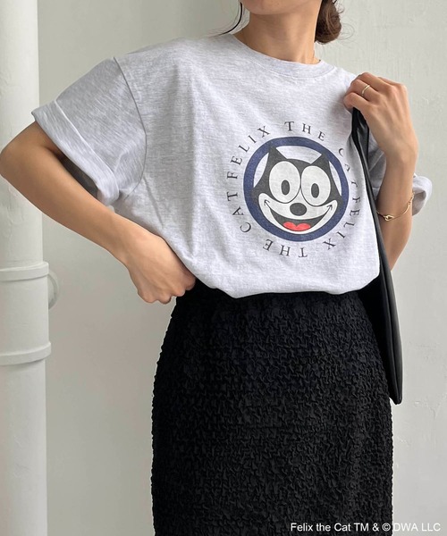 GOOD ROCK SPEED(グッドロックスピード)の「〈GOOD ROCK SPEED〉FELIX Tシャツ(Tシャツ/カットソー・レディース・ライトグレー/ホワイト・FREE)」の20枚目の写真