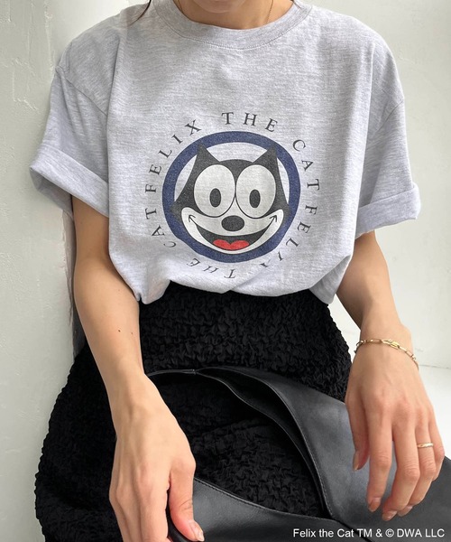 GOOD ROCK SPEED(グッドロックスピード)の「〈GOOD ROCK SPEED〉FELIX Tシャツ(Tシャツ/カットソー・レディース・ライトグレー/ホワイト・FREE)」の21枚目の写真