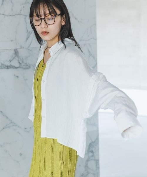 JEANASIS（ジーナシス）の「グロッシーワッシャー2WAYショートシャツ