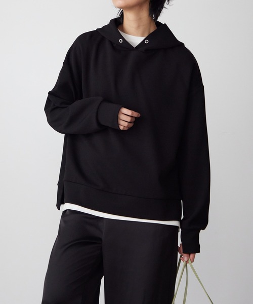for/c(フォーシー)の「ダンボールパーカー【サスティナブル】(パーカー・レディース・グレイッシュブルー/ブラック・M/L)」の17枚目の写真