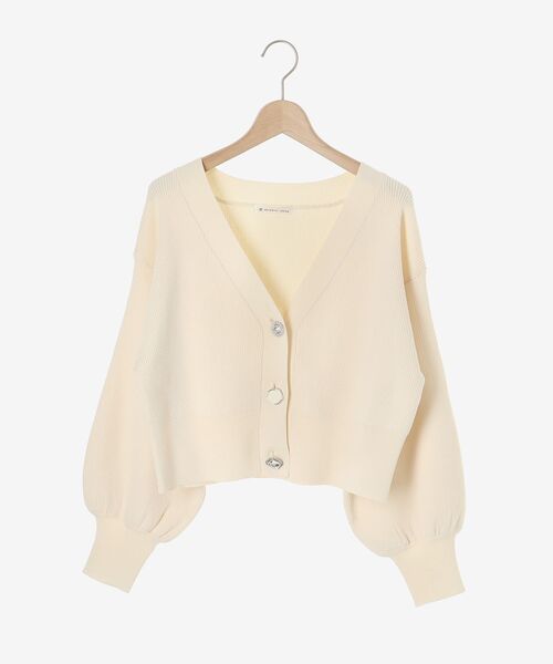 MAJESTIC LEGON(マジェスティックレゴン)の「ビジューボタンショートカーディガン(ニット/セーター・レディース・ピンク/グリーン/ブラック/アイボリー・MEDIUM)」の13枚目の写真