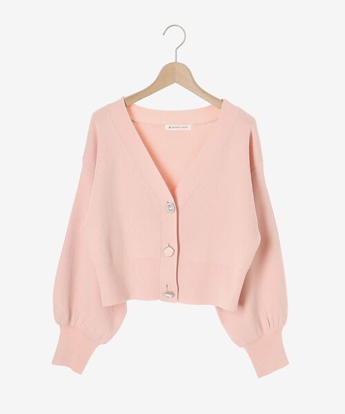 MAJESTIC LEGON(マジェスティックレゴン)の「ビジューボタンショートカーディガン(ニット/セーター・レディース・ピンク/グリーン/ブラック/アイボリー・MEDIUM)」の12枚目の写真