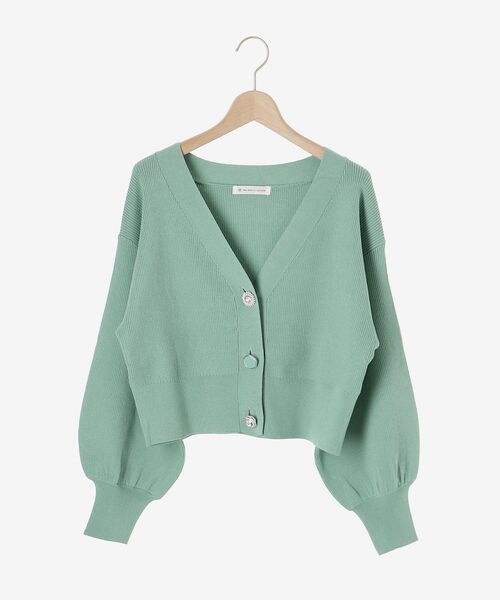 MAJESTIC LEGON(マジェスティックレゴン)の「ビジューボタンショートカーディガン(ニット/セーター・レディース・ピンク/グリーン/ブラック/アイボリー・MEDIUM)」の11枚目の写真
