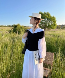 Vネックニットベスト