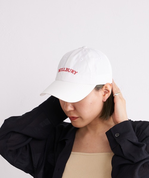 Omekashi（オメカシ）の「MILLBURY CAP（キャップ・レディース・ベージュ/オフホワイト/パープル・FREE）」の2枚目の写真