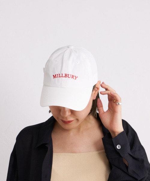 Omekashi（オメカシ）の「MILLBURY CAP（キャップ・レディース・ベージュ/オフホワイト/パープル・FREE）」の20枚目の写真