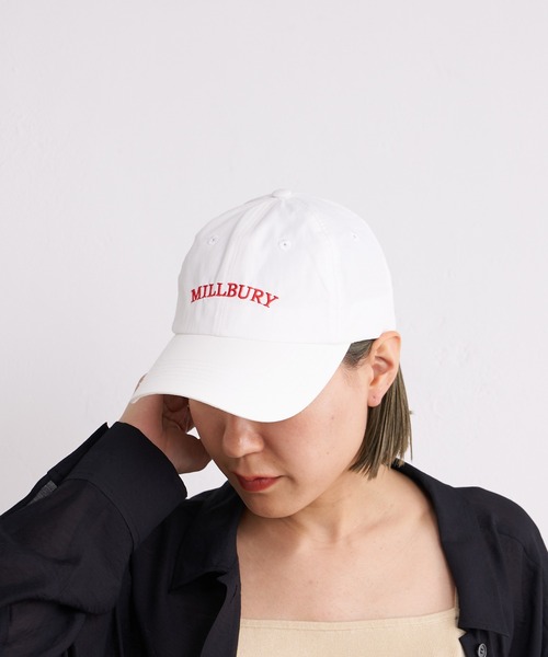 Omekashi（オメカシ）の「MILLBURY CAP（キャップ・レディース・ベージュ/オフホワイト/パープル・FREE）」の12枚目の写真