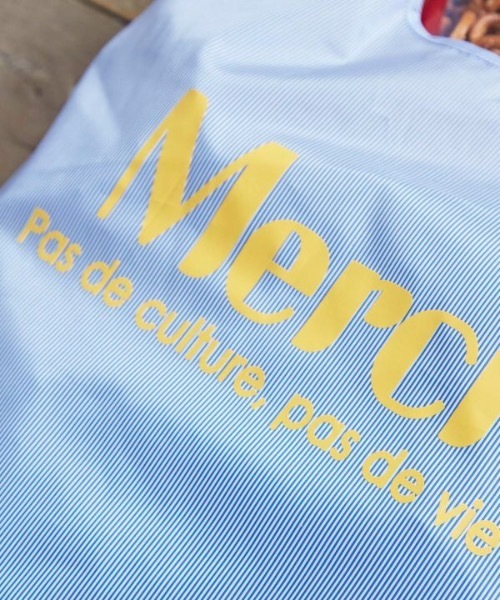 新品未使用　Merci ストライプ エコバッグ 大きめ 欧州航路】Merci ストライプエコバッグ（エコバッグ/サブバッグ