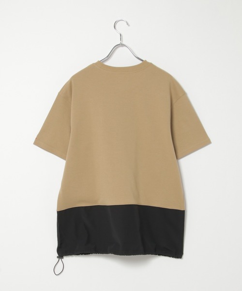 ikka(イッカ)の「URBAN NATURE LIFE アーバンネイチャーライフ バイカラードロストTシャツ(Tシャツ/カットソー・メンズ・ベージュ/ブラック・S/M/L/XL)」の9枚目の写真
