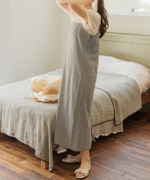 flower（フラワー）の「スレンダーチェックワンピース（ワンピース・レディース・グリーン/ブラック・FREE）」の13枚目の写真