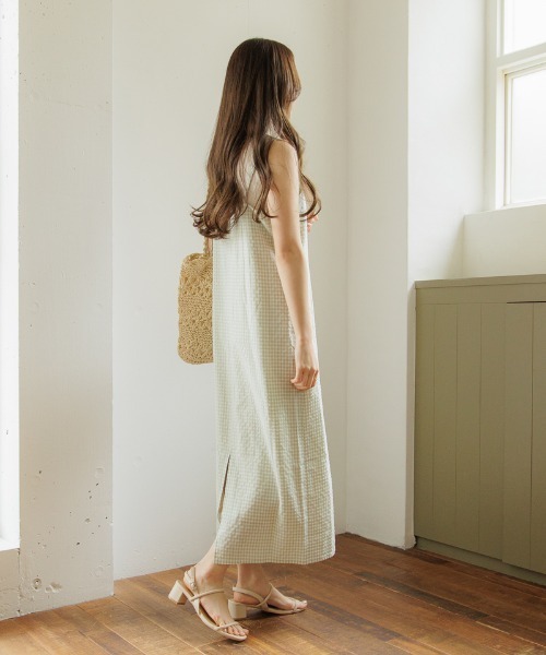 flower（フラワー）の「スレンダーチェックワンピース（ワンピース・レディース・グリーン/ブラック・FREE）」の18枚目の写真