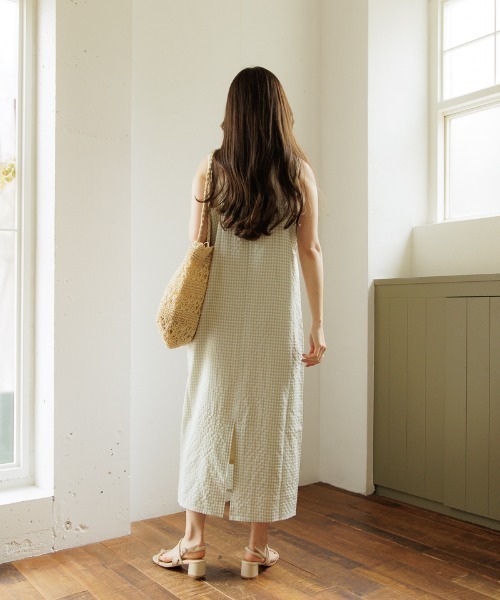 flower（フラワー）の「スレンダーチェックワンピース（ワンピース・レディース・グリーン/ブラック・FREE）」の14枚目の写真