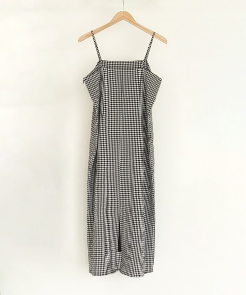 flower（フラワー）の「スレンダーチェックワンピース（ワンピース・レディース・グリーン/ブラック・FREE）」の4枚目の写真