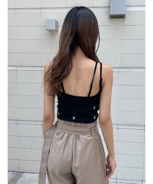 ENVYM（アンビー）の「ダブルストラップキャミ（Tシャツ/カットソー・レディース・ホワイト/ブラック・FREE）」の13枚目の写真