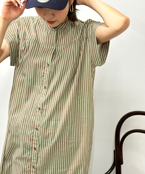 lil nina(リルニーナ)の「lil nina キャンブリックボイル シャツワンピース プリント(シャツワンピース・レディース・ベージュ系その他/ホワイト×ブラウン/ブラック×パープル・FREE)」の15枚目の写真