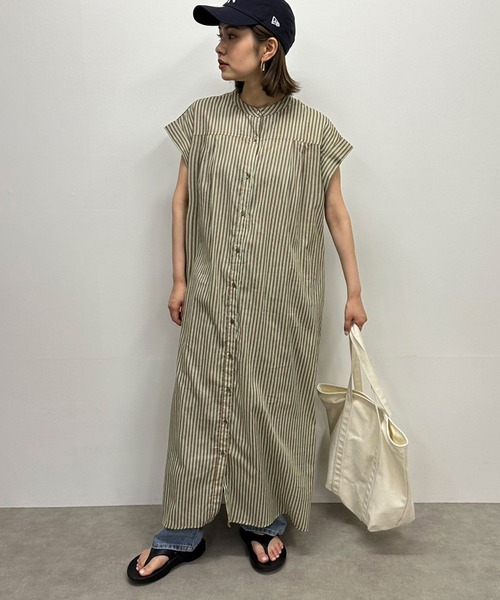 lil nina(リルニーナ)の「lil nina キャンブリックボイル シャツワンピース プリント(シャツワンピース・レディース・ベージュ系その他/ホワイト×ブラウン/ブラック×パープル・FREE)」の17枚目の写真
