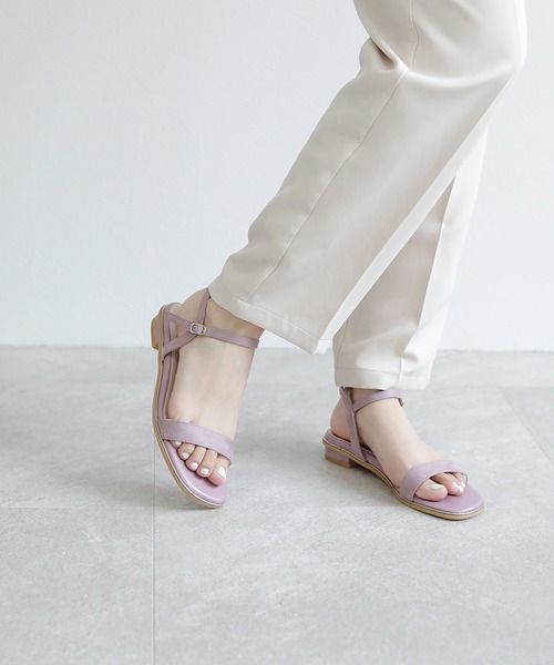 chocolates（チョコラテス）の「ストラップ ローヒールサンダル【日本製】（サンダル・レディース・ピンク/ブラウン系/ホワイト/ブラック・S/M/L/LL）」の9枚目の写真