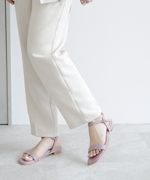 chocolates（チョコラテス）の「ストラップ ローヒールサンダル【日本製】（サンダル・レディース・ピンク/ブラウン系/ホワイト/ブラック・S/M/L/LL）」の10枚目の写真