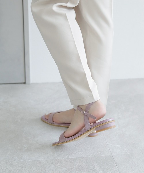 chocolates（チョコラテス）の「ストラップ ローヒールサンダル【日本製】（サンダル・レディース・ピンク/ブラウン系/ホワイト/ブラック・S/M/L/LL）」の11枚目の写真