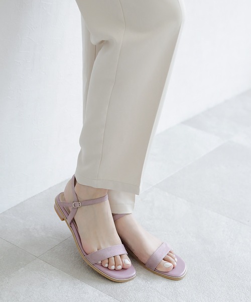 chocolates（チョコラテス）の「ストラップ ローヒールサンダル【日本製】（サンダル・レディース・ピンク/ブラウン系/ホワイト/ブラック・S/M/L/LL）」の14枚目の写真