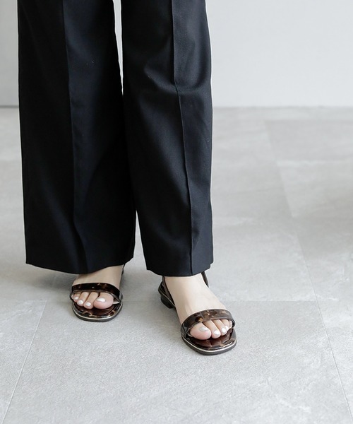 chocolates（チョコラテス）の「ストラップ ローヒールサンダル【日本製】（サンダル・レディース・ピンク/ブラウン系/ホワイト/ブラック・S/M/L/LL）」の16枚目の写真