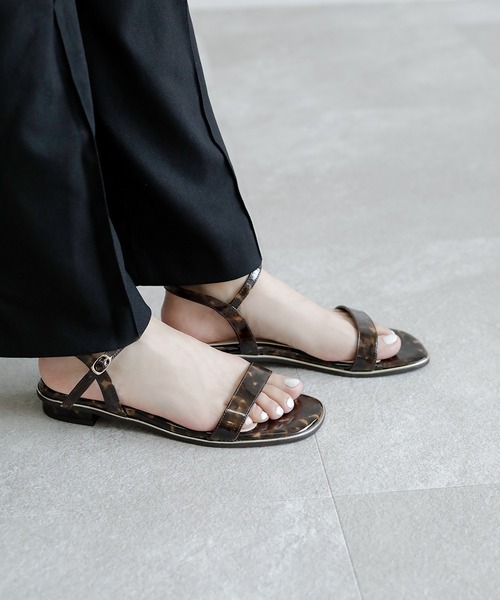 chocolates（チョコラテス）の「ストラップ ローヒールサンダル【日本製】（サンダル・レディース・ピンク/ブラウン系/ホワイト/ブラック・S/M/L/LL）」の20枚目の写真